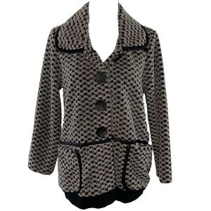 ZoE Womens Open Cardigan Knit Button Front Super Soft Size L ? no size tag
